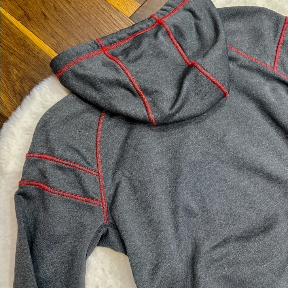 Nike Charcoal Hoodie with Red Highlights